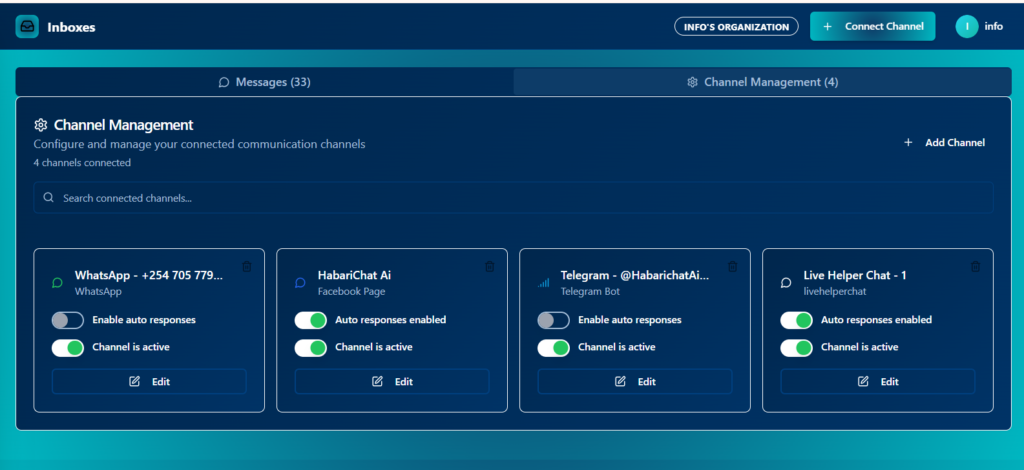 Turning on automated replies
